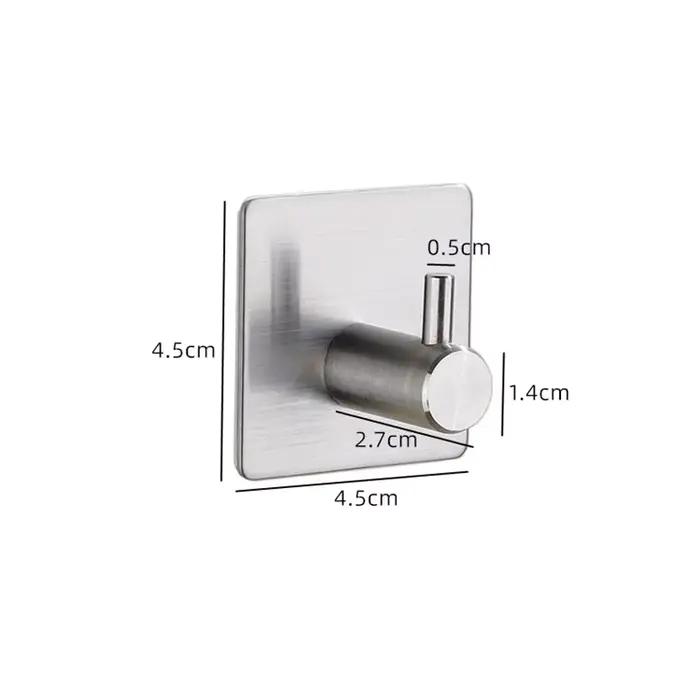 Crochets auto-adhésifs en acier inoxydable 3M, crochet de porte mural collant pour Robe, serviette d