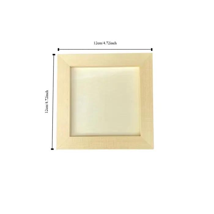 Cadre en bois vierge pour artisanat, multi-tailles, créatif, pour photos, décoration de fête DIY, or