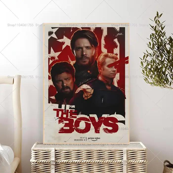 Affiche de la série télévisée The Boys, autocollant d'art auto-adhésif, papier imperméable, café, ba