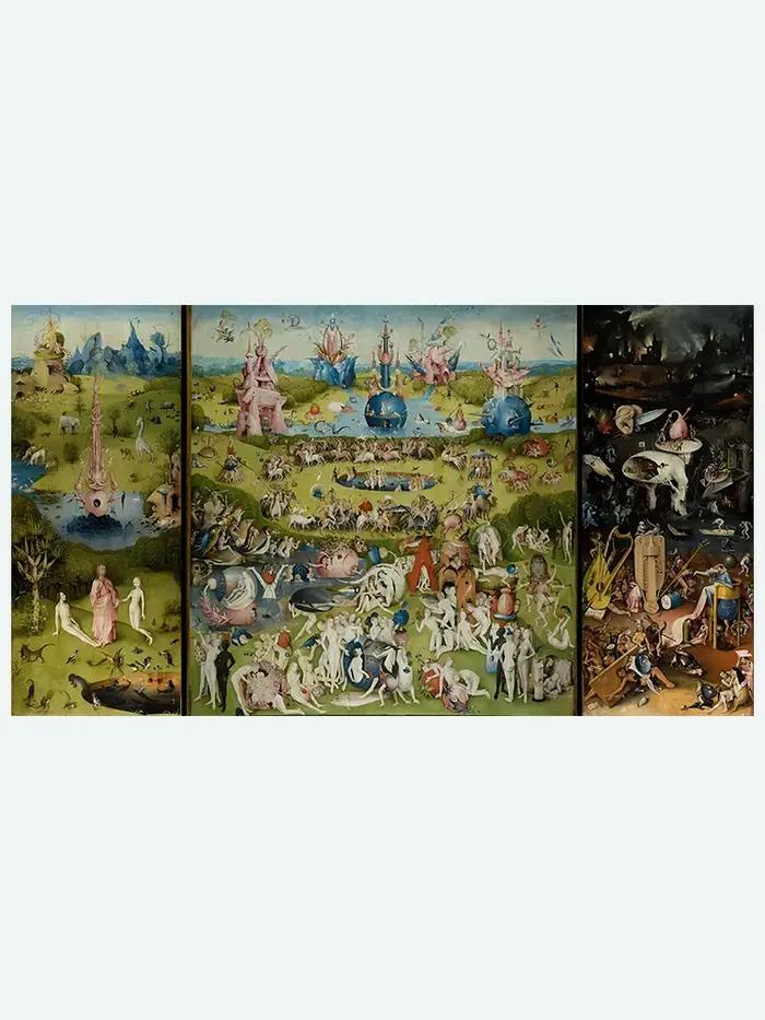 Bosch hiéonymus le jardin de la délice terrestre affiche, peinture classique célèbre impressions mur