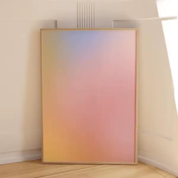 Affiche imprimée abstraite moderne et tendance, rose, citation minimaliste mignonne, peinture sur to