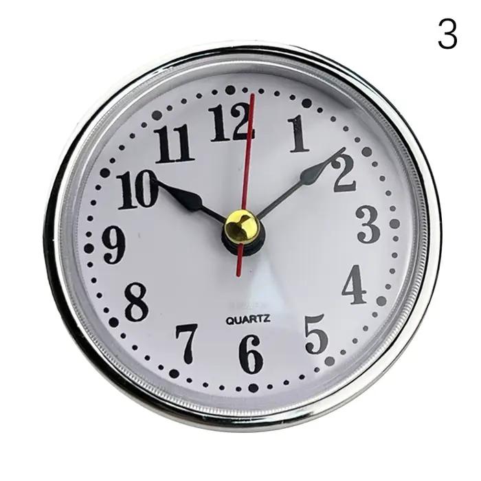 Horloge artisanale à mouvement à quartz, diamètre 65 mm, horloges rondes à insérer, chiffres romains