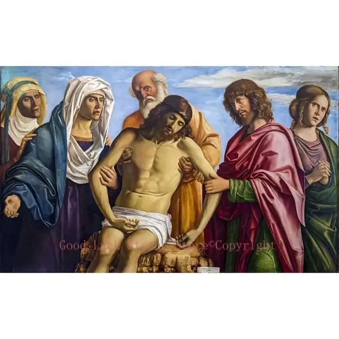 Peinture sur toile de bonne qualité, 36 pouces, impression de jésus Christ, Cima da Conegliano La Pi