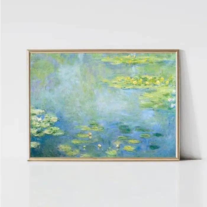 Affiches et impressions sur toile de paysages de jardin classiques de Claude Monet, impression sur t