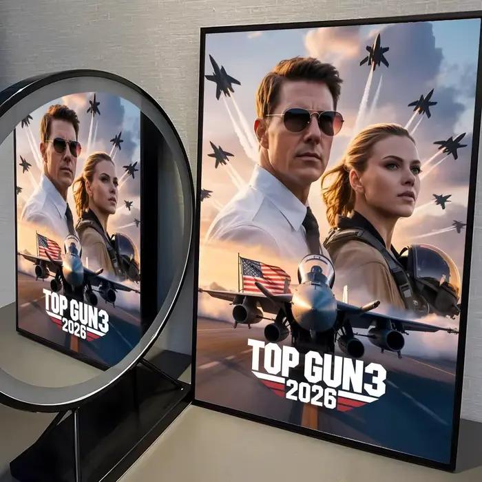Affiche du film Top Gun, autocollant artistique auto-adhésif en papier imperméable, décoration mural