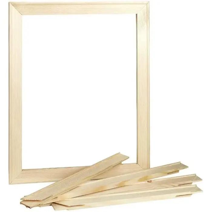 Cadres en bois pour la peinture sur toile, image murale, toile en bois naturel, prix d'usine, décor 