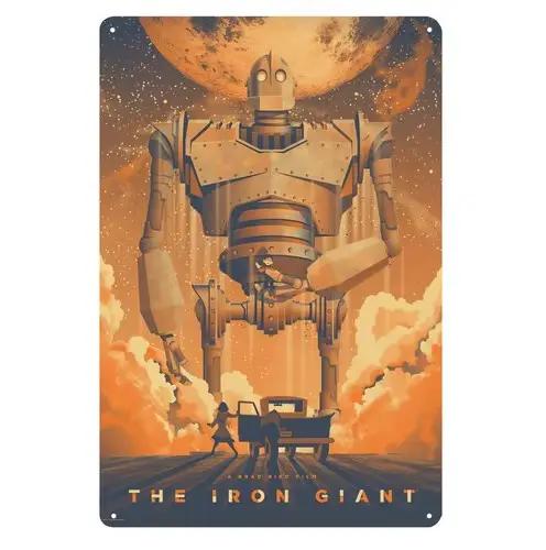 Affiche métallique du film Le Géant de Fer, plaque de collection