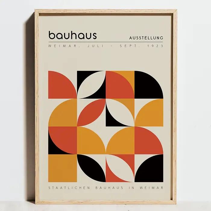 Affiches d'exposition géométriques Bauhaus, impression de mouvement Bauhaus, peinture sur toile d'ar