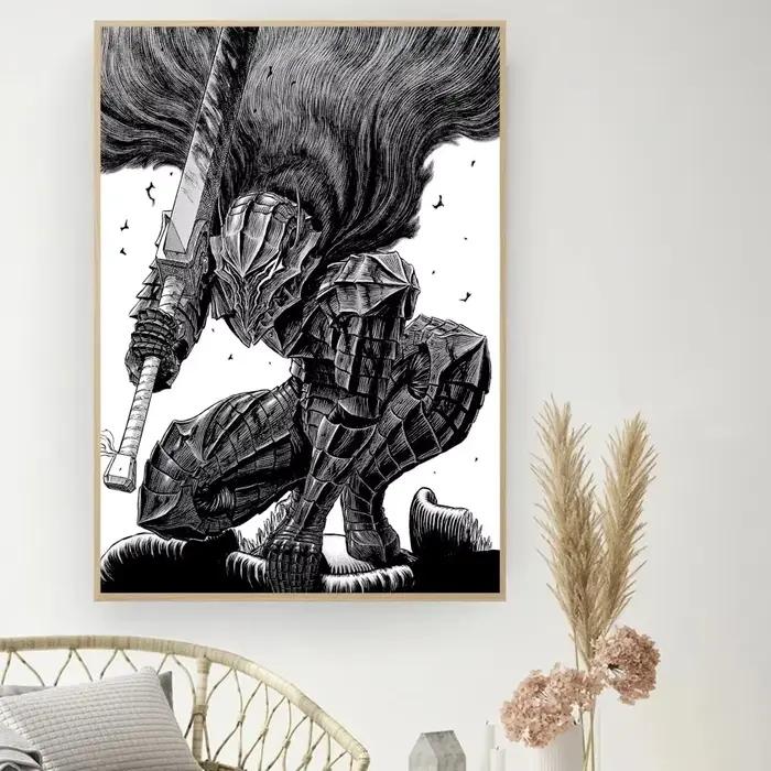 Berserk japonais Anime affiche bricolage Vintage film affiche mur Art peinture étude autocollants pe