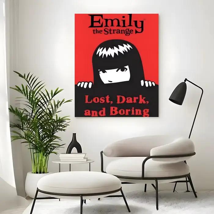 Affiche de personnage Emily The Strange, autocollants haute définition, adaptés à la chambre à couch