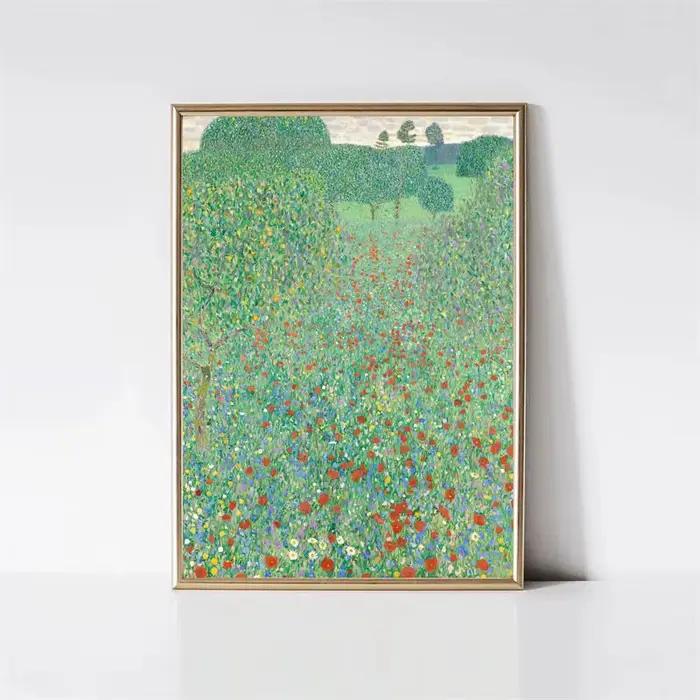 Artiste Gustav Klimt Collection classique le baiser fleurs abstraites paysage toile impression affic