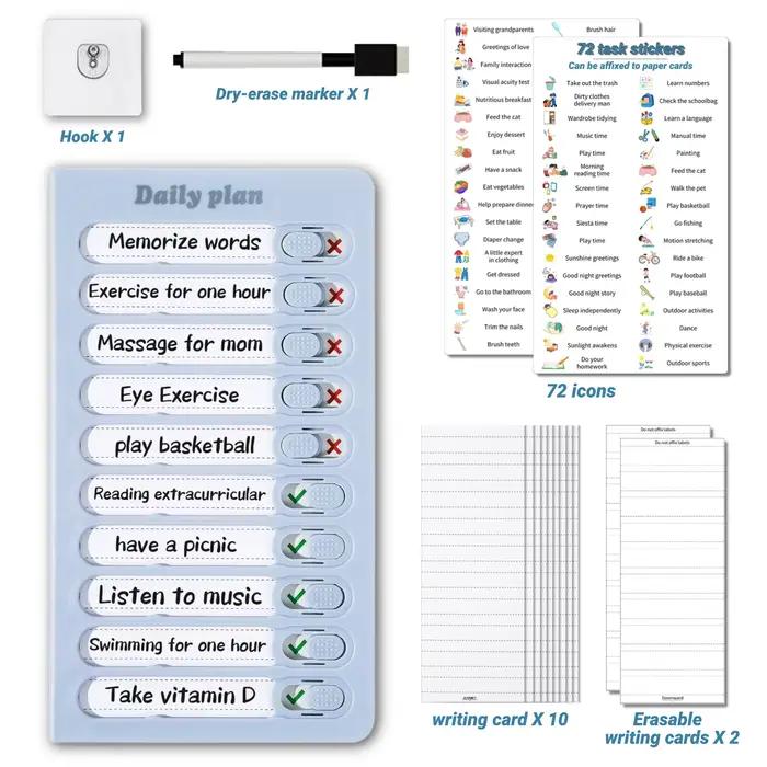 Tableau de tâches magnétique, tableau d'horaire, liste de contrôle, planificateur de liste de choses