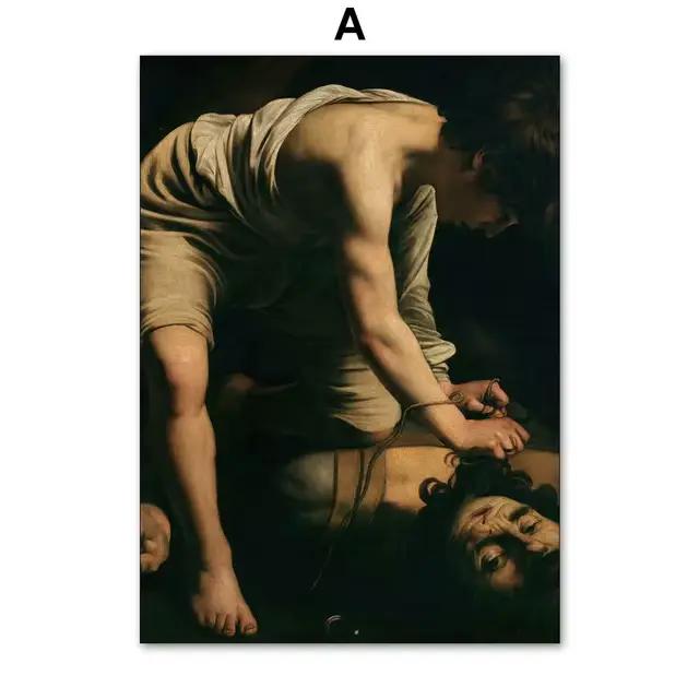 Peinture sur toile nordique pour la décoration intérieure, Bacchus Narcisse, Caravage, Jeune Cardl'o