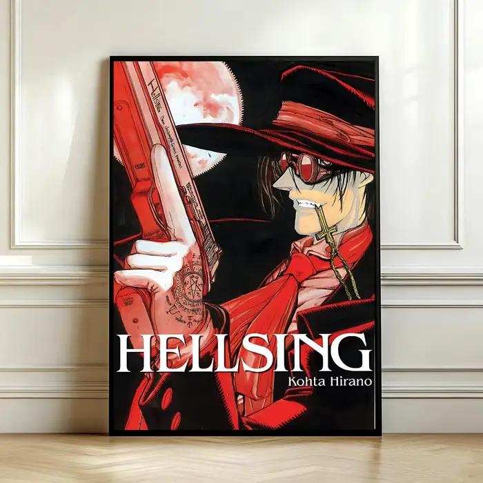 Affiche d'anime HHellsing UltimateS, affiches d'art mural de film d'anime, décoration de chambre, dé
