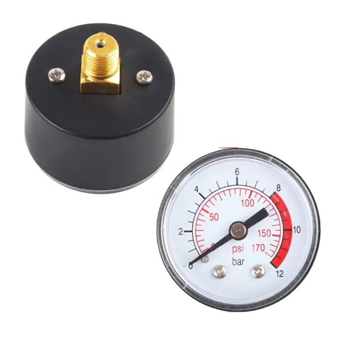 Manomètre hydraulique pneumatique pour compresseur d'air, Instrument de mesure à cadran 0-12Bar / 0-