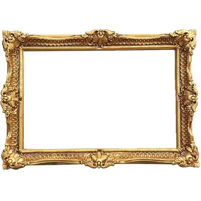 Cadre de peinture à l'huile rétro européen, cadre photo, cadre de miroir de salle de bain