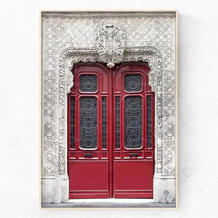 Peinture sur toile 2D, impression d'architecture française, portail d'Amsterdam, escalier en colimaç