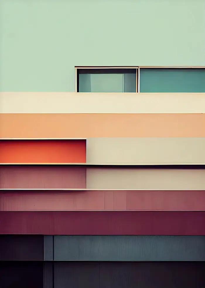 Modn – affiche Architecturale de maison urbaine minimaliste, impression de peinture sur toile décora