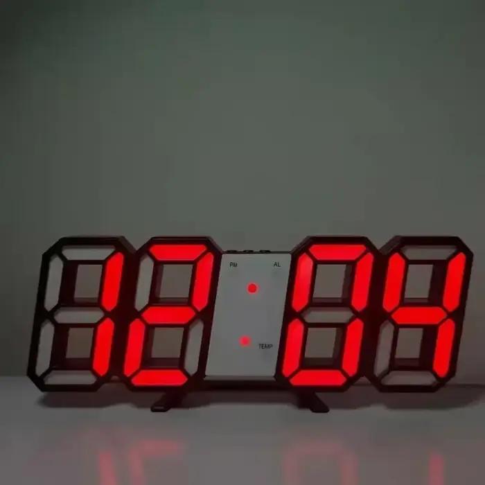 Décoration numérique pour chambre à coucher, montres de bureau, horloge murale Led, alarme de salon,