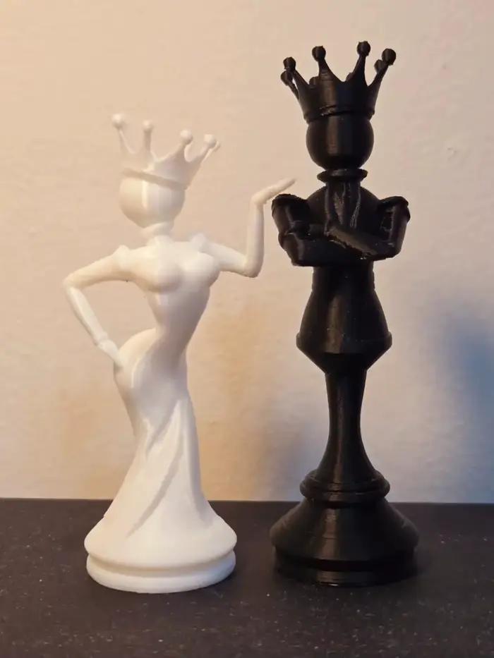 Ensemble de figurines d'échecs minimalistes noir et blanc, décoration de bureau, ensemble de pièces 