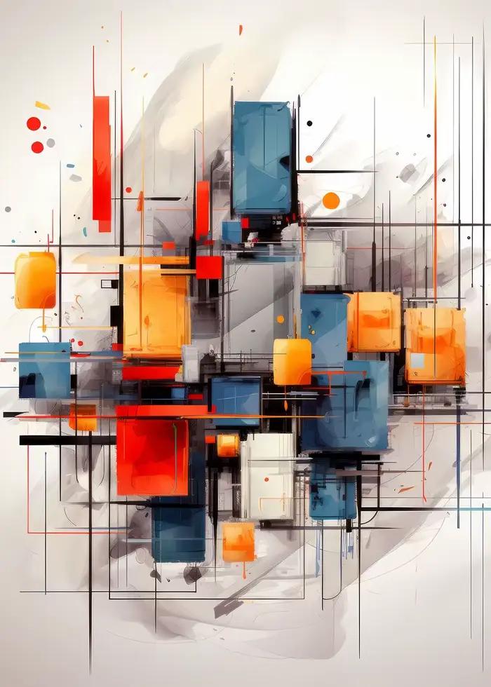 Affiche d'expressionnisme abstrait géométrique, toile imprimée, peinture sans cadre, images d'art mu