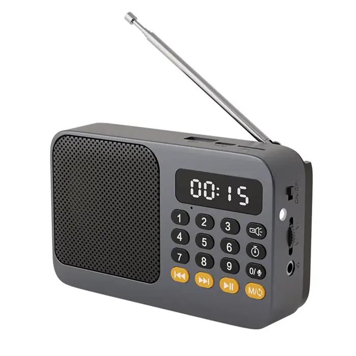 Lecteur MP3 numérique FM USB TF, Rechargeable, Portable, Radio, lecteur de musique, haut-parleur, fo