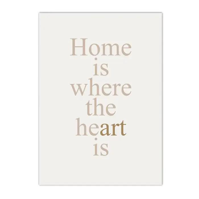 Affiche Murale Style Boho Abstraite Beige Marron, Peinture sur Toile, Impression Minimaliste, Image 
