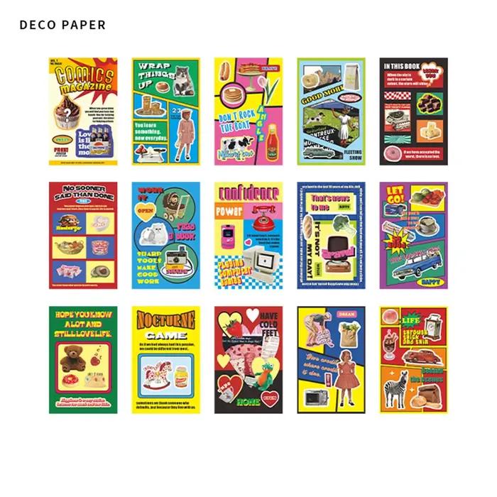 30 pièces INS mignon rétro affiche matériel papier décoratif papeterie Scrapbooking bloc-notes journ