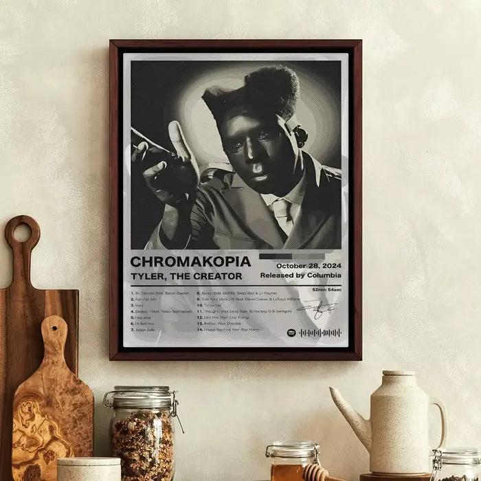 Chromakopia t-tyler Creator Affiche imprimée minimaliste pour la décoration intérieure, salon, chamb