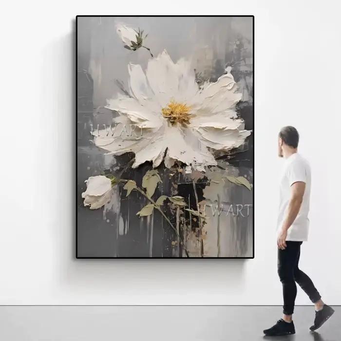 Belle toile d'art murale florale abstraite, pas d'illustration encadrée, image de plante naturelle, 