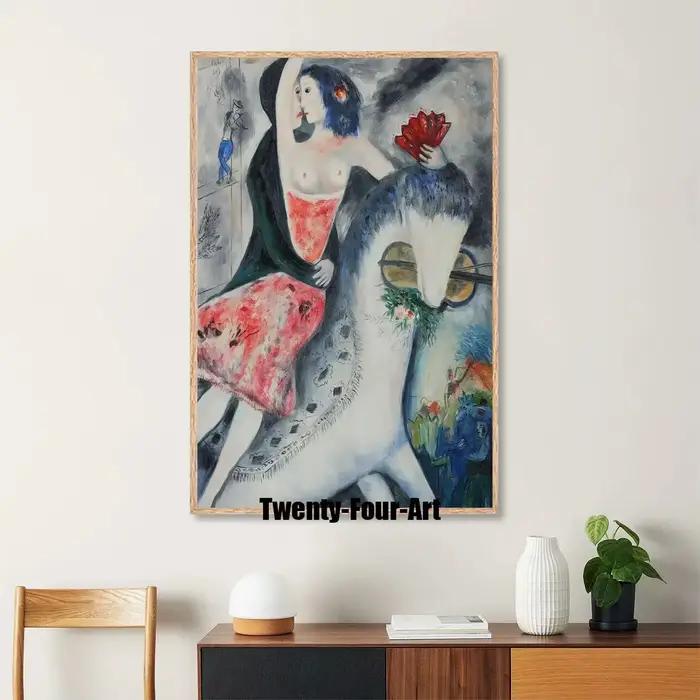 Peinture sur toile de Marc Chagall, art mural, décoration de la maison moderne, salon