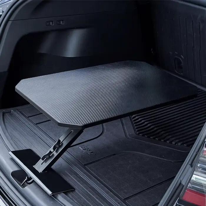 Petite table montée sur voiture, plateau de table en bois massif pour coffre, table de camping pour 
