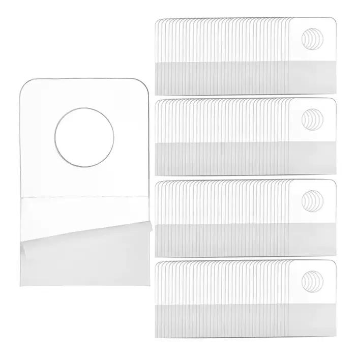 Onglets de suspension auto-adhésifs, crochets ronds pour suspendre l'étiquette, trou rond, 1x1/2 pou