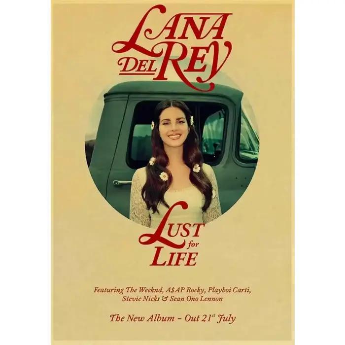 Lana Del Rey affiche chanteur Lizzy Grant Album de musique esthétique rappeur Hip Hop film toile pei