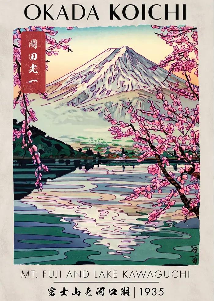 Affiches et imprimés de paysage japonais Vintage, peinture sur toile ondulée Kanagawa, images murale