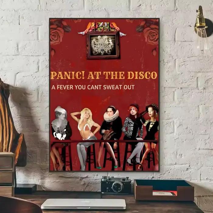 Affiche de groupe Pop p-panique au D-Disco, peinture murale pour salon, cadeaux de maison, décoratio