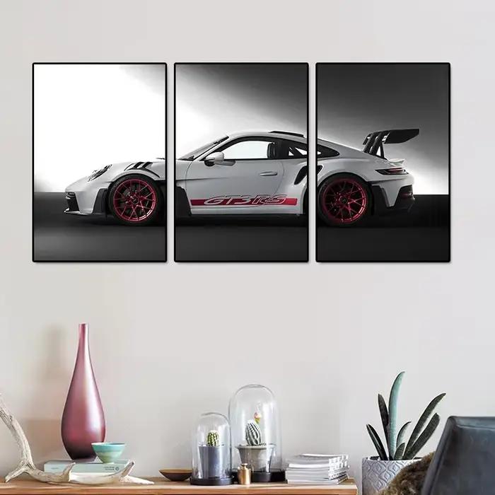 Affiche de série de voitures de Style industriel Vintage, 3 pièces, affiche d'art Gt3rs, peinture su