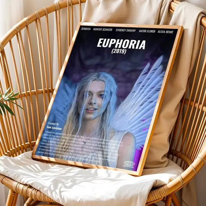 Affiche tendance TV Euphoria, impression de haute qualité, autocollant mural imperméable pour Bar, d