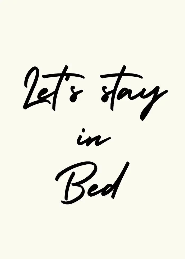 Peinture sur toile Just Five More Minutes, soyez favoris au lit, affiche imprimée, Art moderne, drôl
