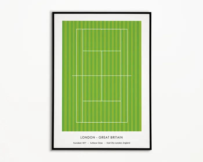 Affiche sur toile abstraite créative, thème Tennis, Sport, Grand Chelem, Terrain de tennis, Ligne de