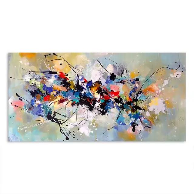 Affiches de toile d'art abstrait moderne, peinture à l'huile de nuits colorées, impression murale, d