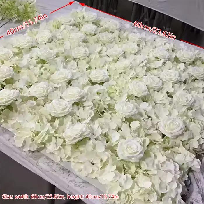 Filet mural de fleurs en tissu, mur de fleurs de simulation, fond tridimensionnel, accessoires de ph