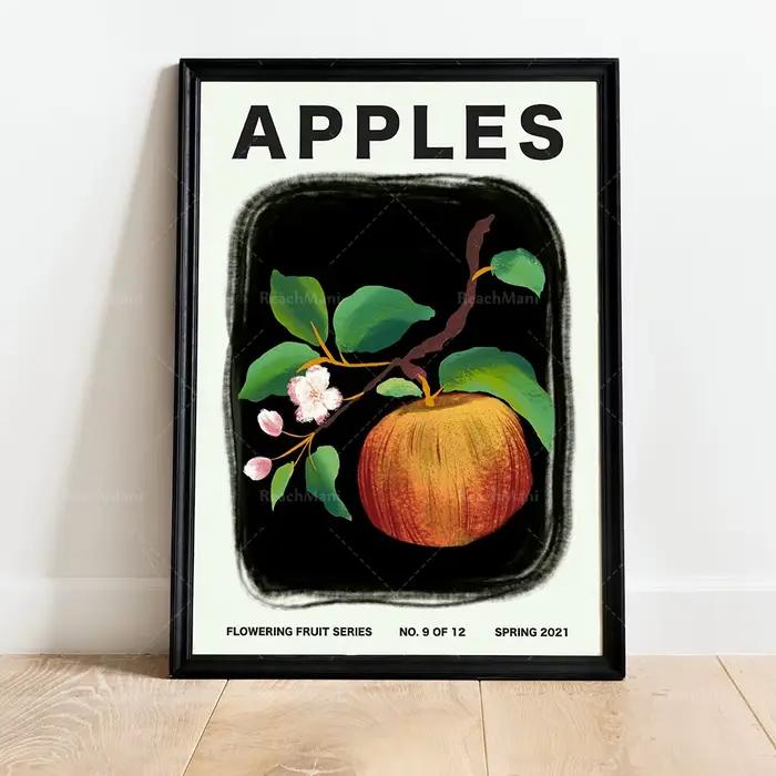 Peinture sur toile de fruits modernes, affiches de cuisine de fruits nordiques, impressions de salon