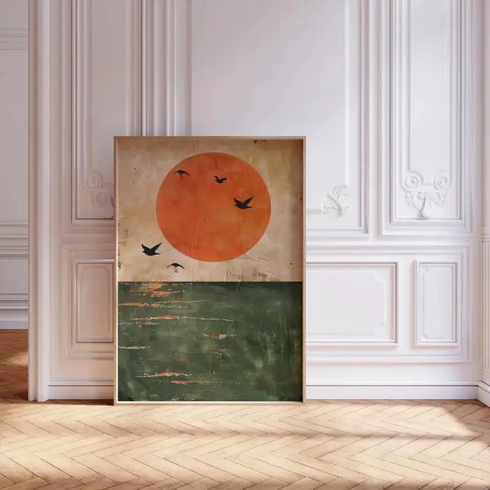 Japandi affiche neutre minimaliste Art impression japonaise mur Art impression minimaliste décor imp