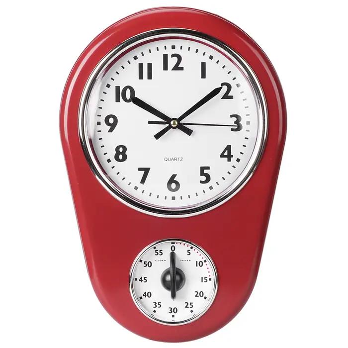 Horloge murale vintage pour la maison, grande montre murale, minuterie de cuisine