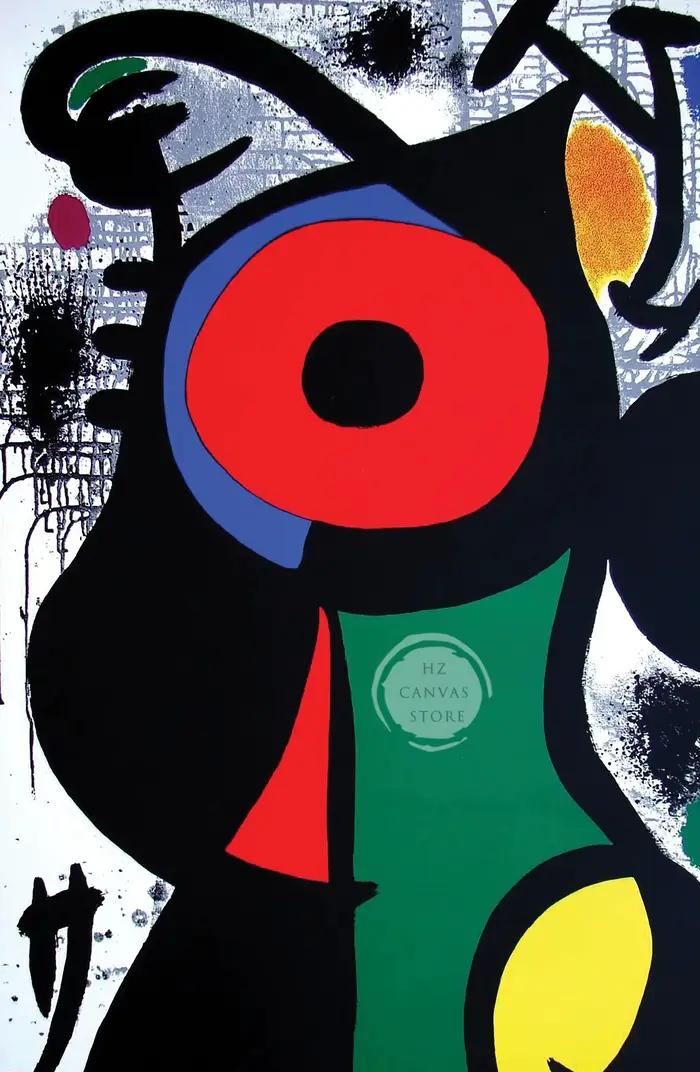 Impression sur toile Joan Miró, art mural abstrait moderne, style surréaliste espagnol, pour salon, 