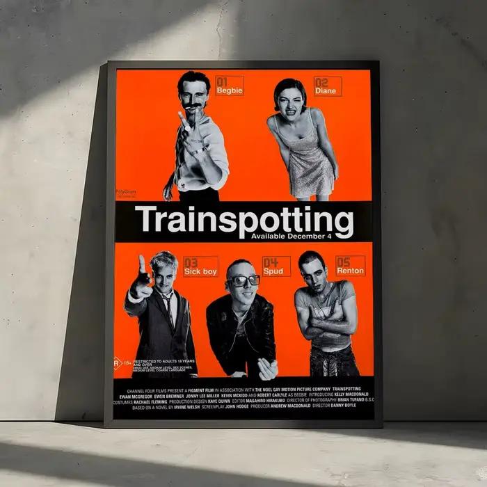 Affiche de film classique T-Trainspotting, autocollants décoratifs d'art mural, impression photo mur