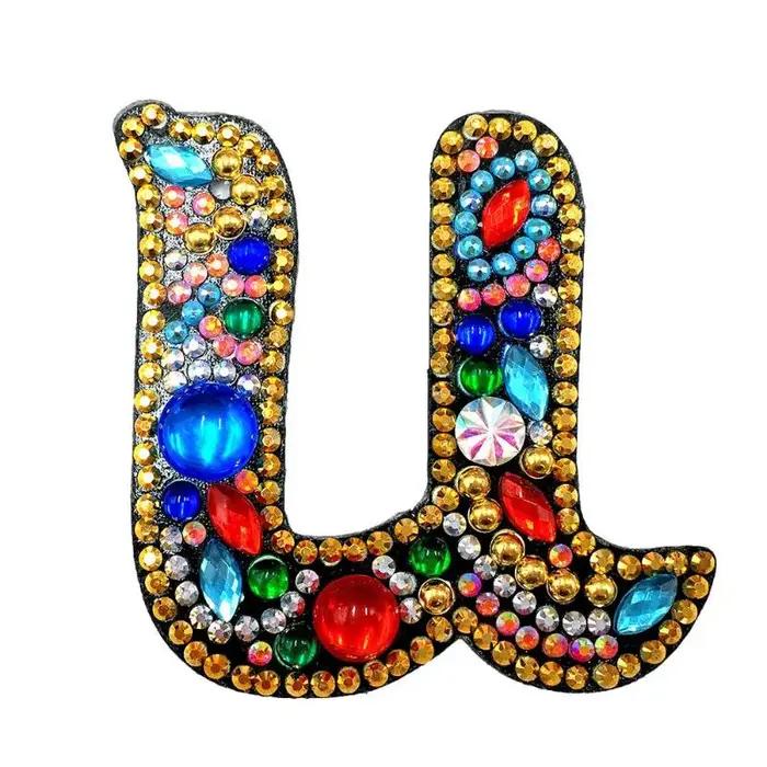 Peinture diamant diamant avec lettres anglaises, 1 pièce, broderie 5D avec lettres de l'alphabet, pe