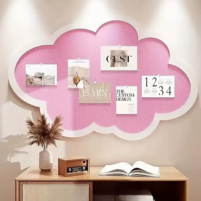 Tableau d'affichage mural créatif en forme de nuage pour photos, panneau de décoration photo, idéal 