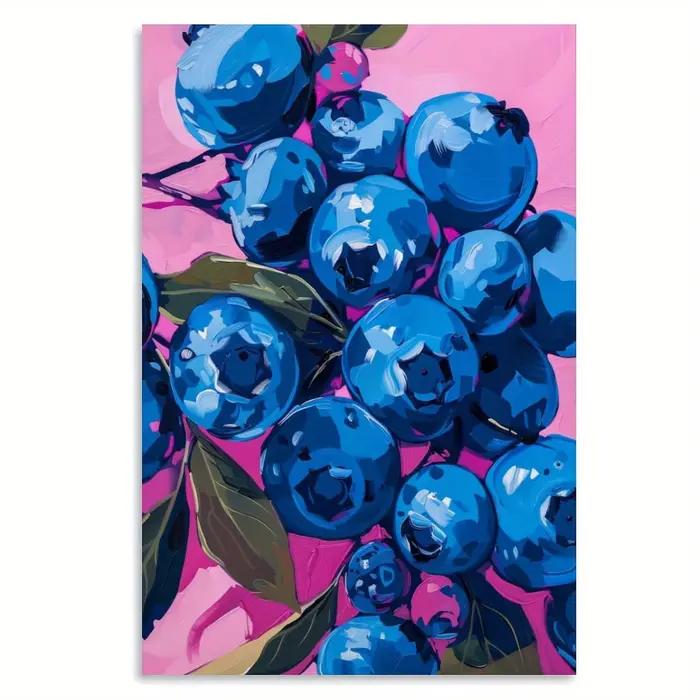 1 pièce d'impression sur toile de fruits abstraits colorés, art mural moderne sur toile de fruits co
